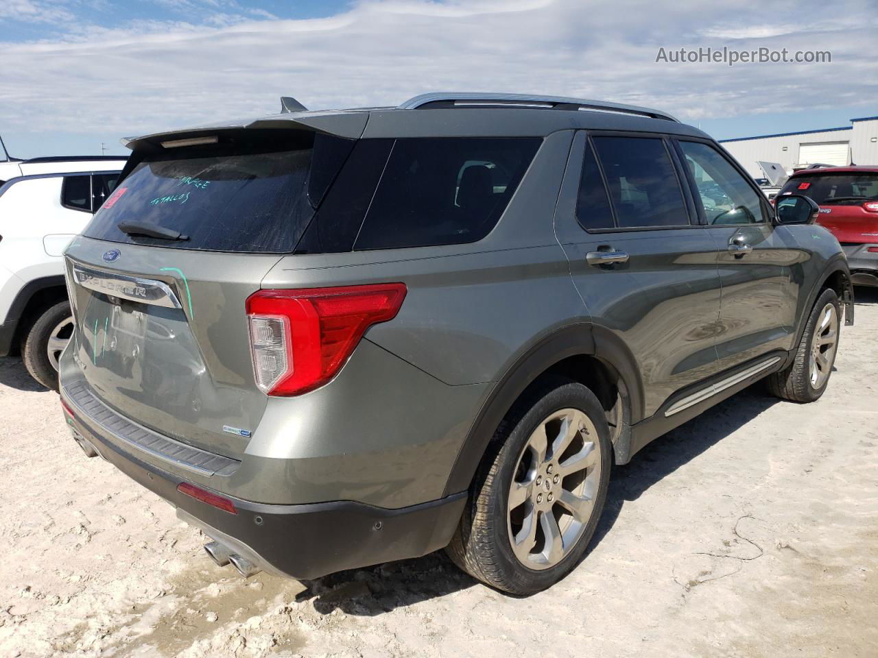 2020 Ford Explorer Platinum Gray vin: 1FM5K8HC2LGB92705