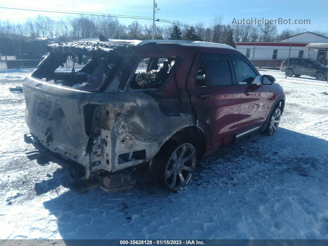 2020 Ford Explorer Platinum Maroon vin: 1FM5K8HC3LGB40371