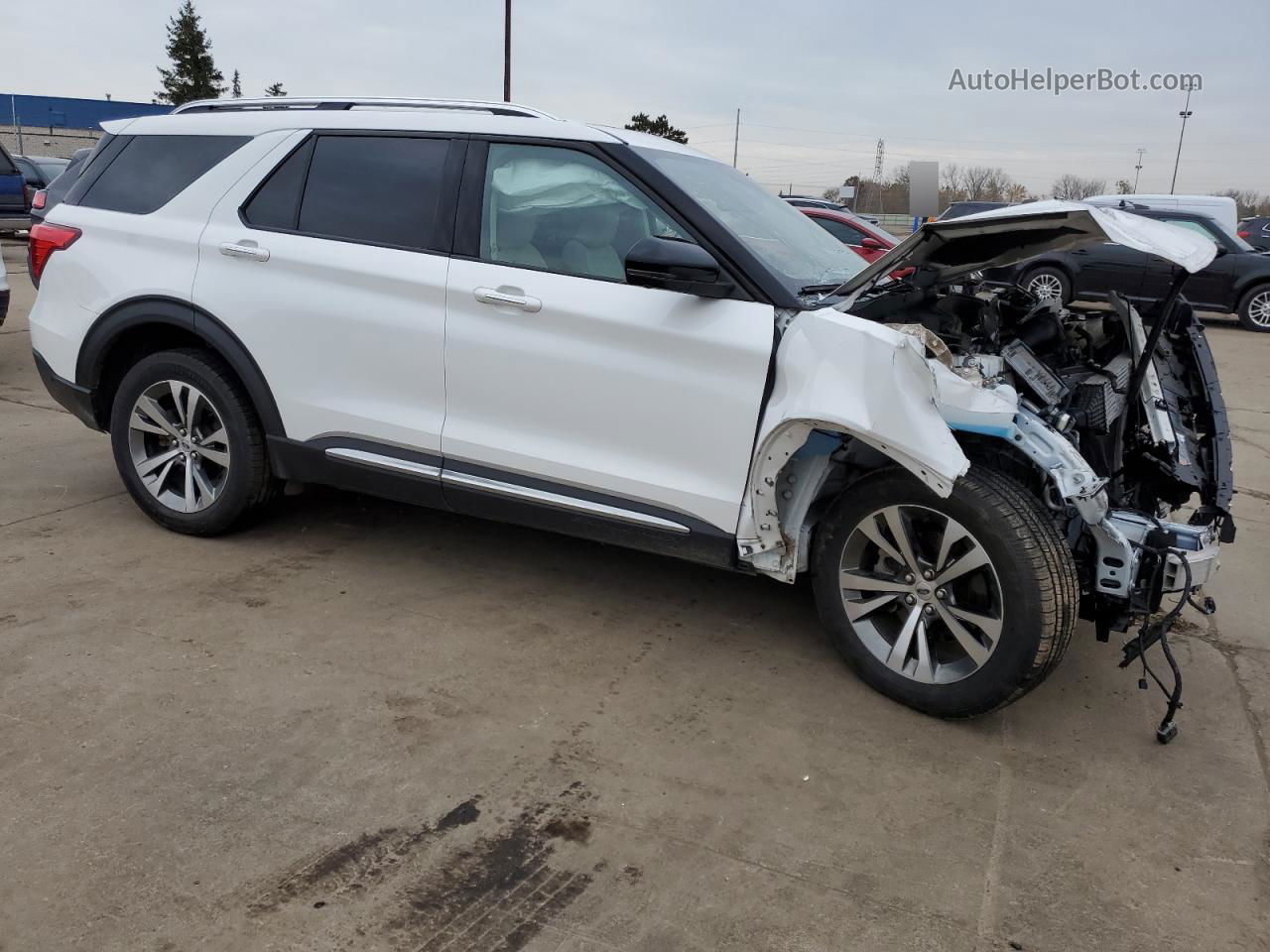 2020 Ford Explorer Platinum Белый vin: 1FM5K8HC4LGA13886