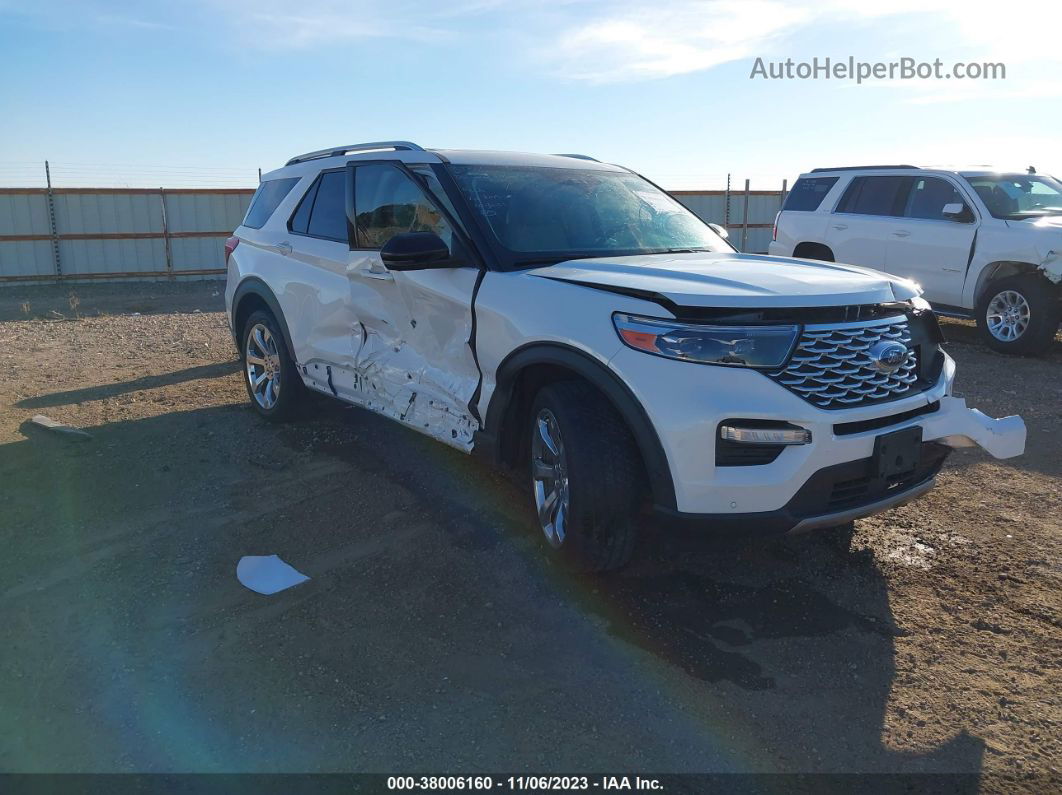 2020 Ford Explorer Platinum White vin: 1FM5K8HC6LGA95006