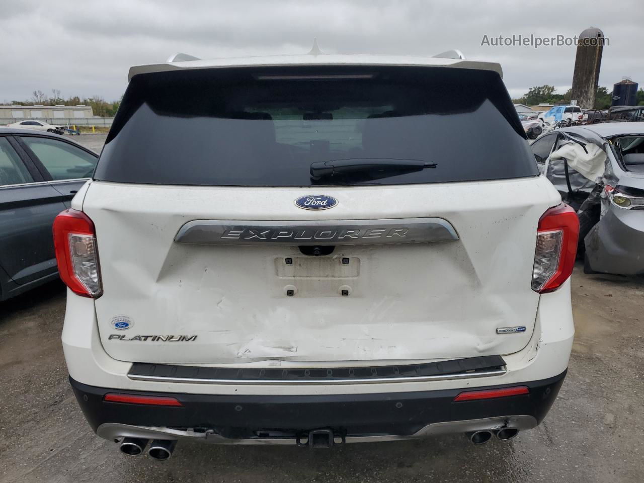 2020 Ford Explorer Platinum White vin: 1FM5K8HC7LGA33761