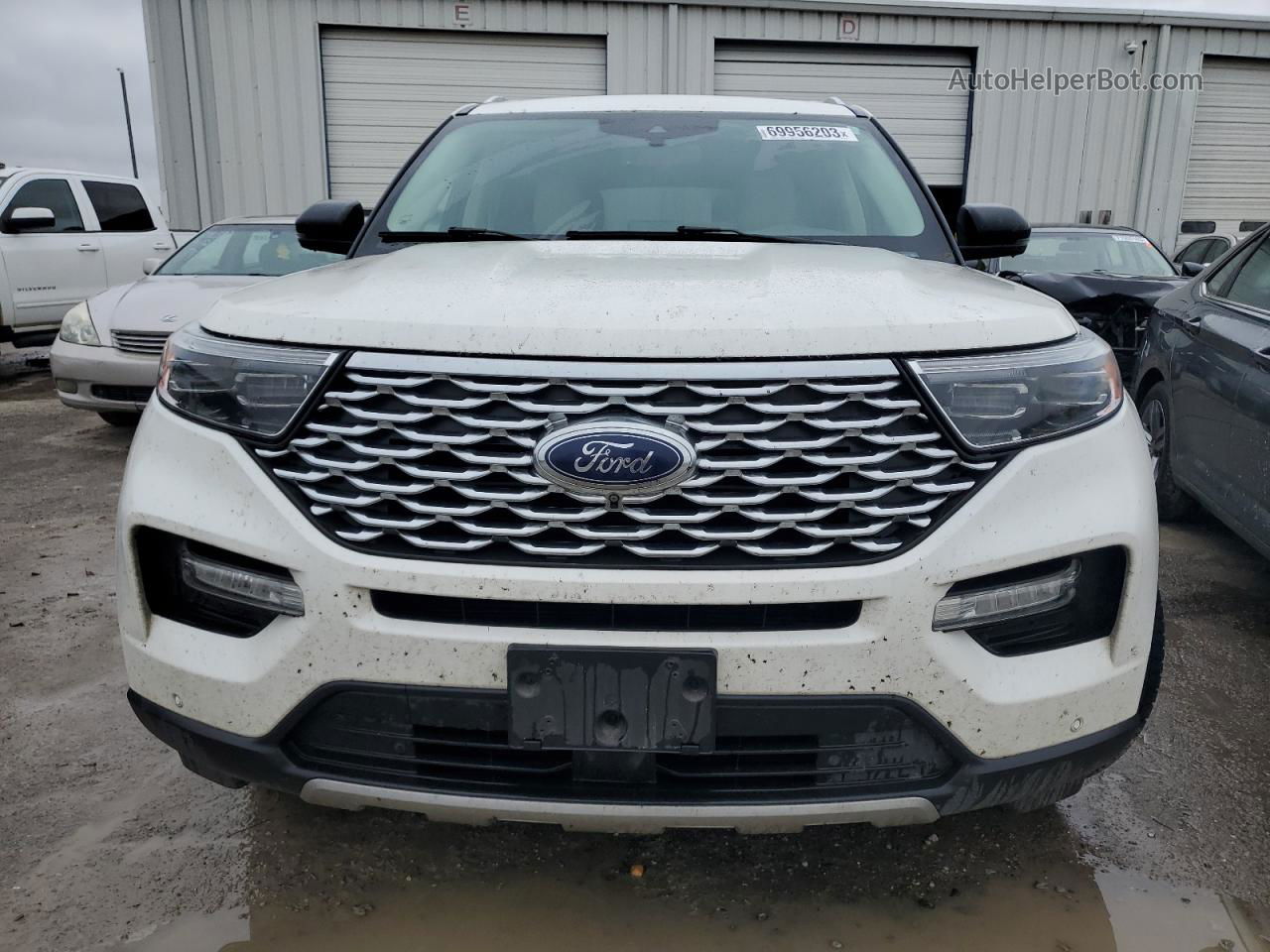 2020 Ford Explorer Platinum White vin: 1FM5K8HC7LGA33761