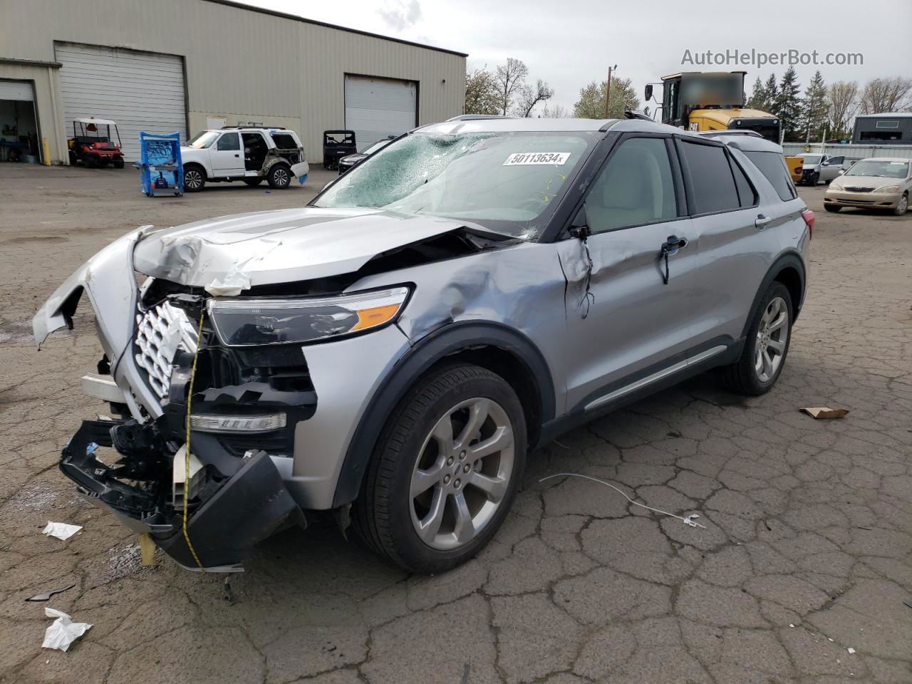 2020 Ford Explorer Platinum Silver vin: 1FM5K8HC8LGA69426