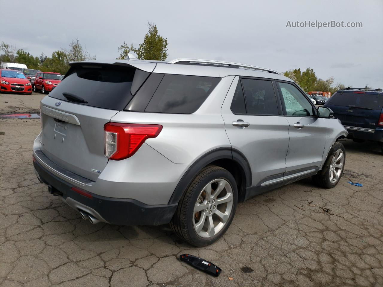 2020 Ford Explorer Platinum Silver vin: 1FM5K8HC8LGA69426