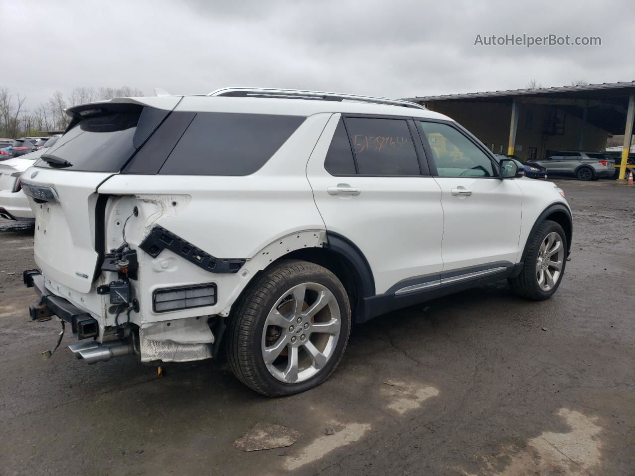 2020 Ford Explorer Platinum White vin: 1FM5K8HC9LGA04147