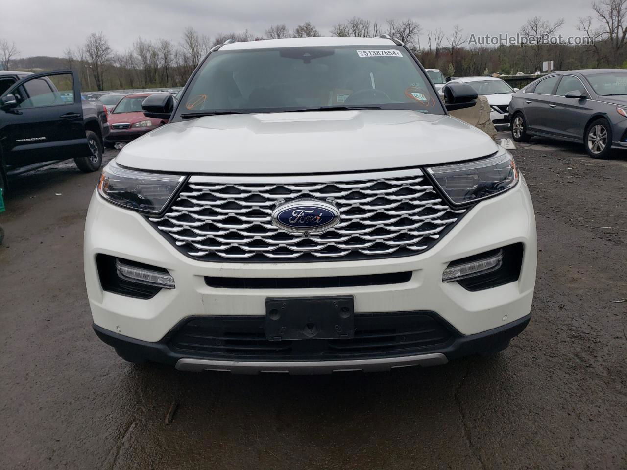 2020 Ford Explorer Platinum White vin: 1FM5K8HC9LGA04147