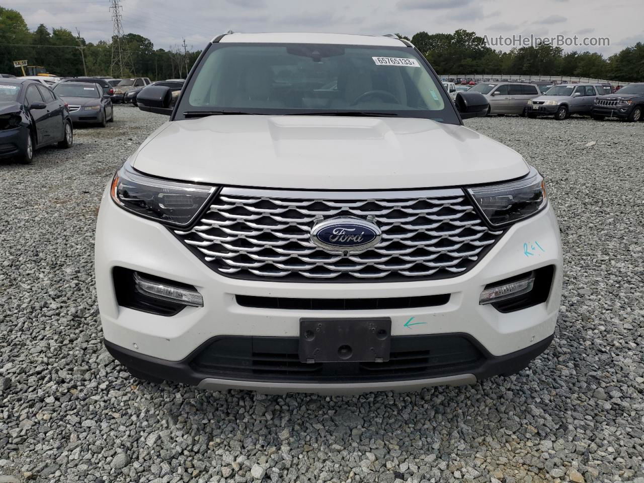 2021 Ford Explorer Platinum White vin: 1FM5K8HC9MGB75966