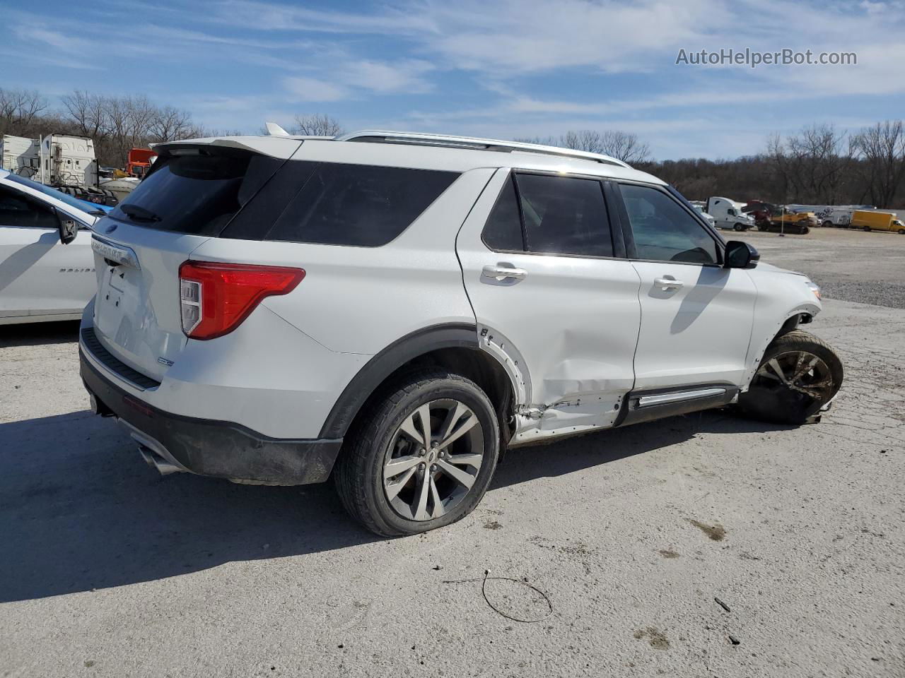 2020 Ford Explorer Platinum White vin: 1FM5K8HCXLGA14332