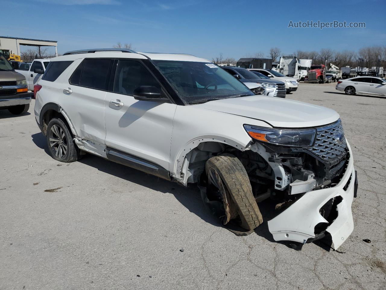 2020 Ford Explorer Platinum Белый vin: 1FM5K8HCXLGA14332