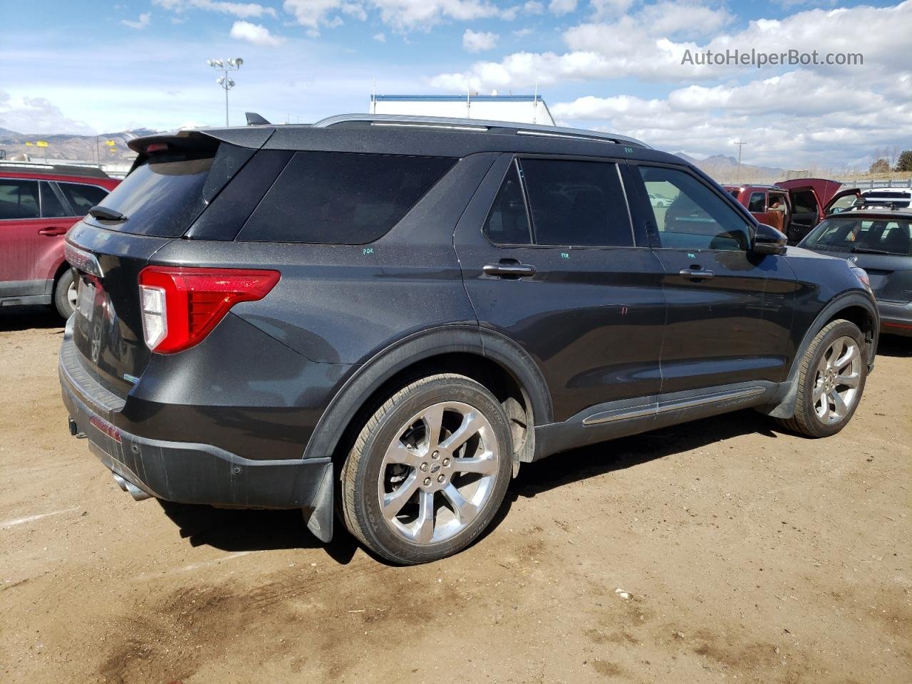 2020 Ford Explorer Platinum Серый vin: 1FM5K8HCXLGA28781