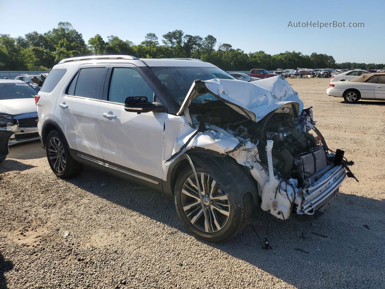 2017 Ford Explorer Platinum Белый vin: 1FM5K8HT0HGE08445