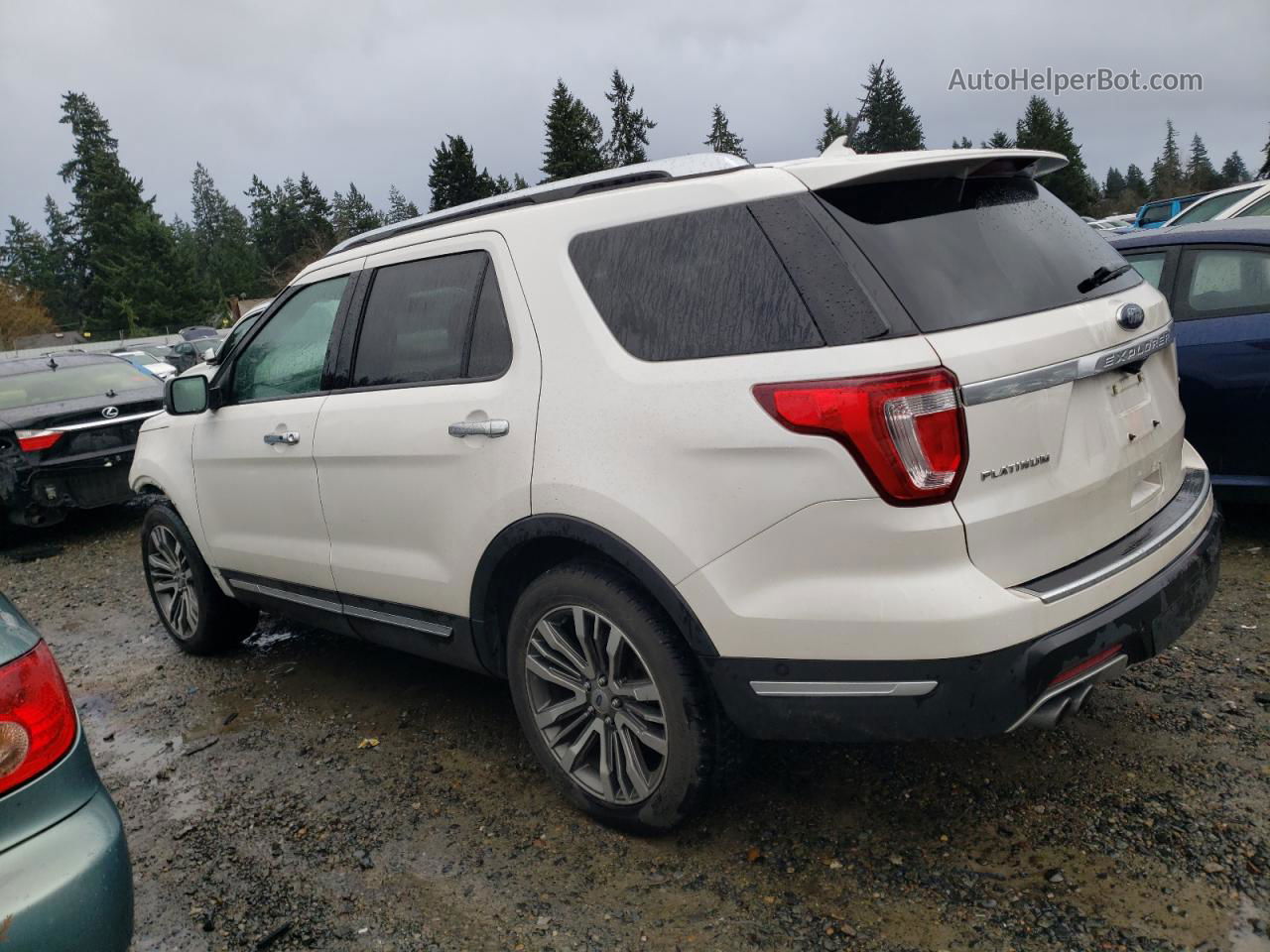 2018 Ford Explorer Platinum White vin: 1FM5K8HT0JGB48814