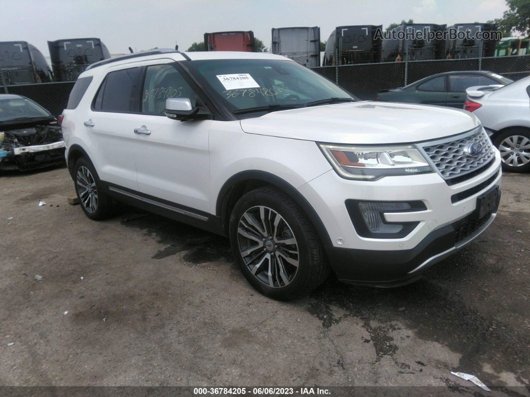 2017 Ford Explorer Platinum White vin: 1FM5K8HT1HGA03131