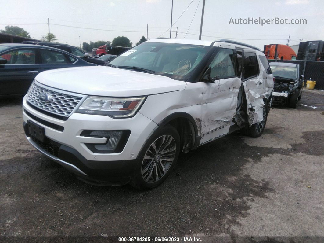 2017 Ford Explorer Platinum White vin: 1FM5K8HT1HGA03131