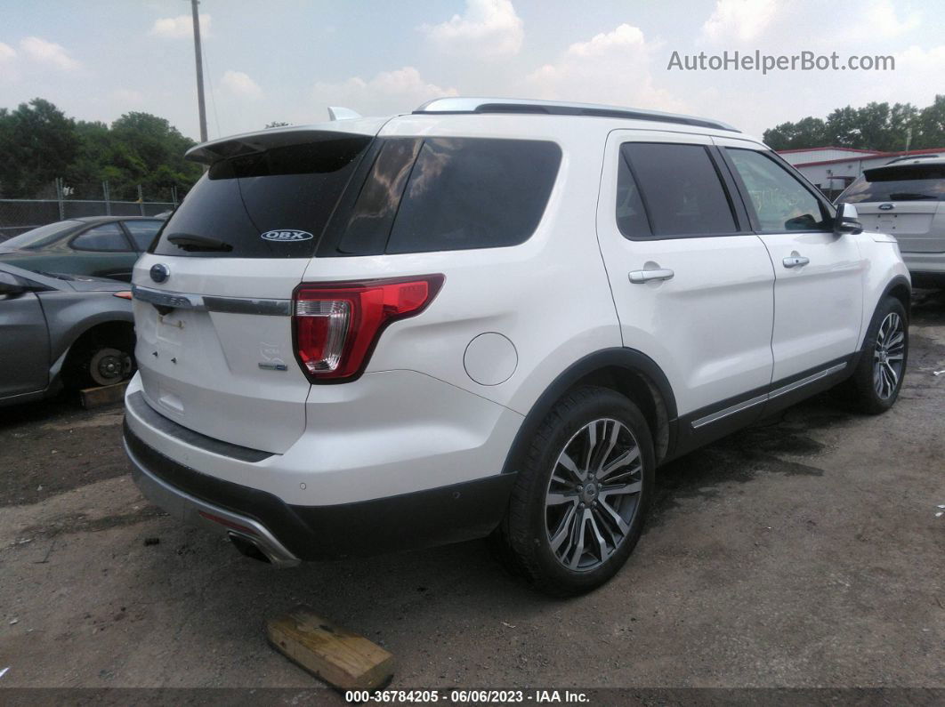 2017 Ford Explorer Platinum White vin: 1FM5K8HT1HGA03131