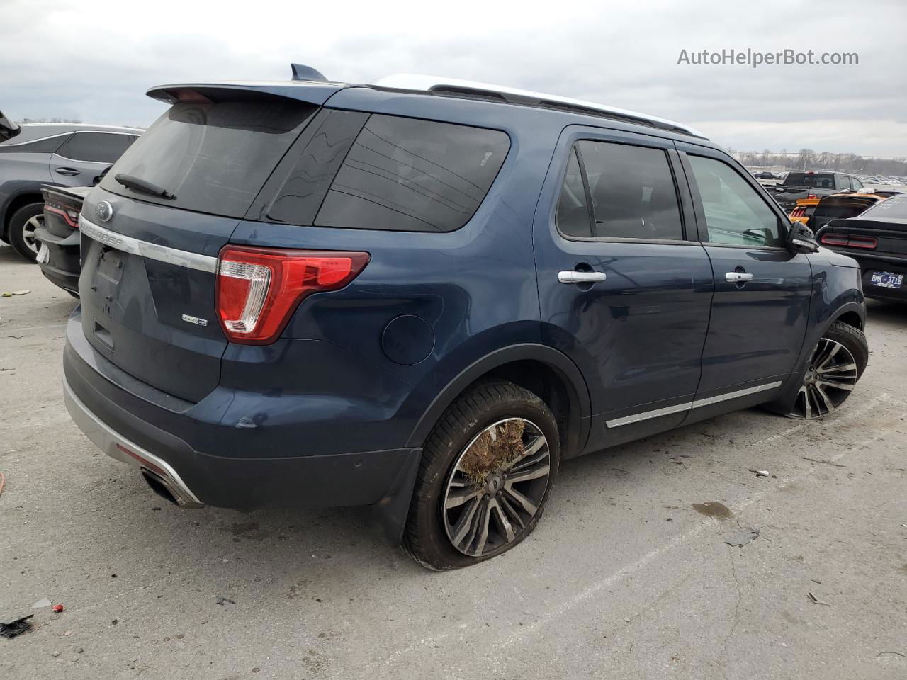 2017 Ford Explorer Platinum Синий vin: 1FM5K8HT1HGB86613