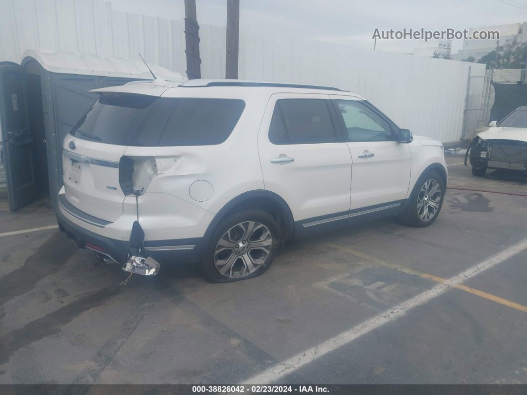 2018 Ford Explorer Platinum White vin: 1FM5K8HT1JGB18169