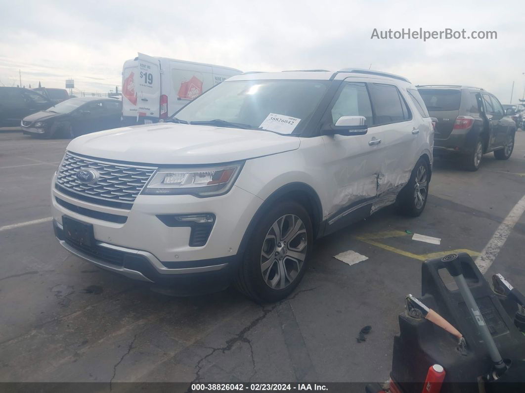 2018 Ford Explorer Platinum White vin: 1FM5K8HT1JGB18169