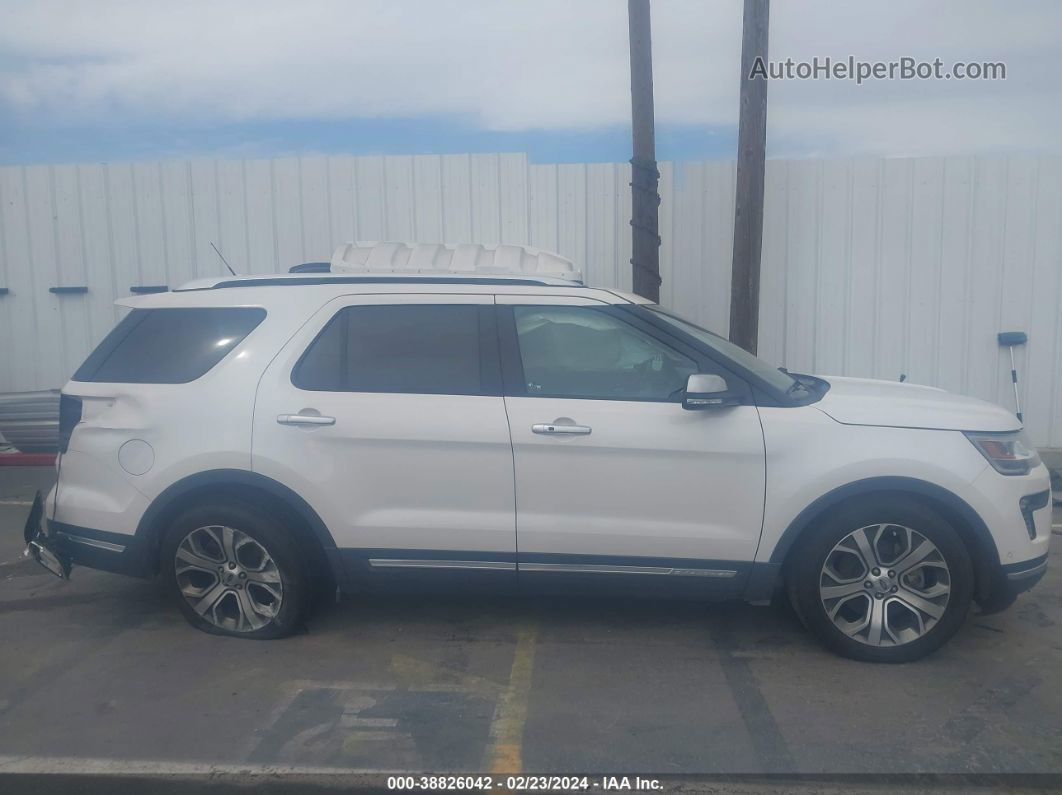 2018 Ford Explorer Platinum White vin: 1FM5K8HT1JGB18169