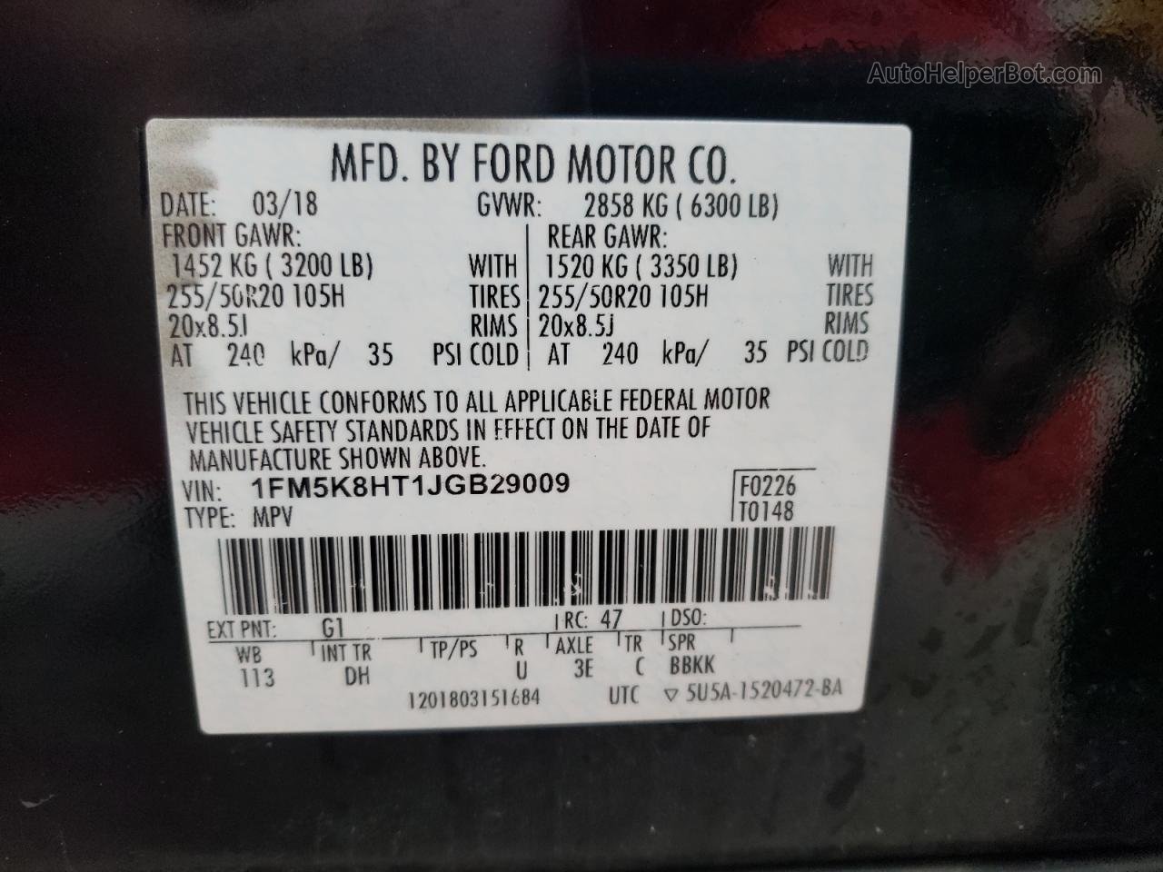 2018 Ford Explorer Platinum Black vin: 1FM5K8HT1JGB29009