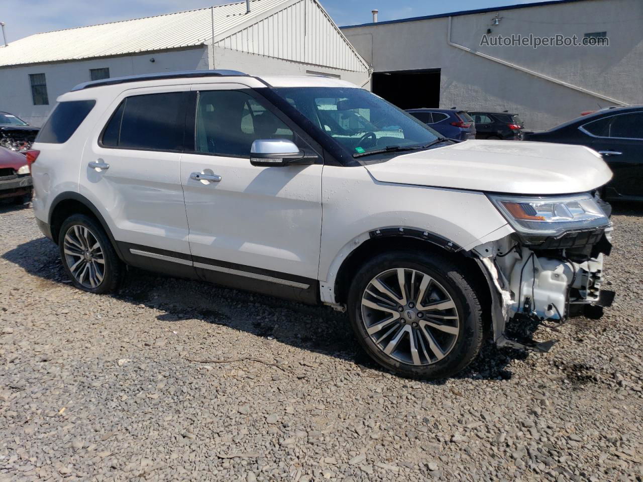 2017 Ford Explorer Platinum White vin: 1FM5K8HT2HGE31547