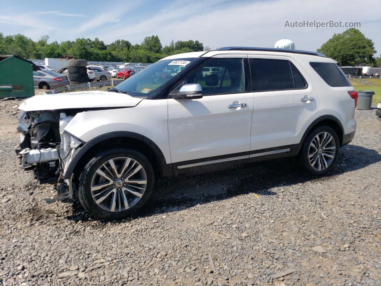 2017 Ford Explorer Platinum White vin: 1FM5K8HT2HGE31547