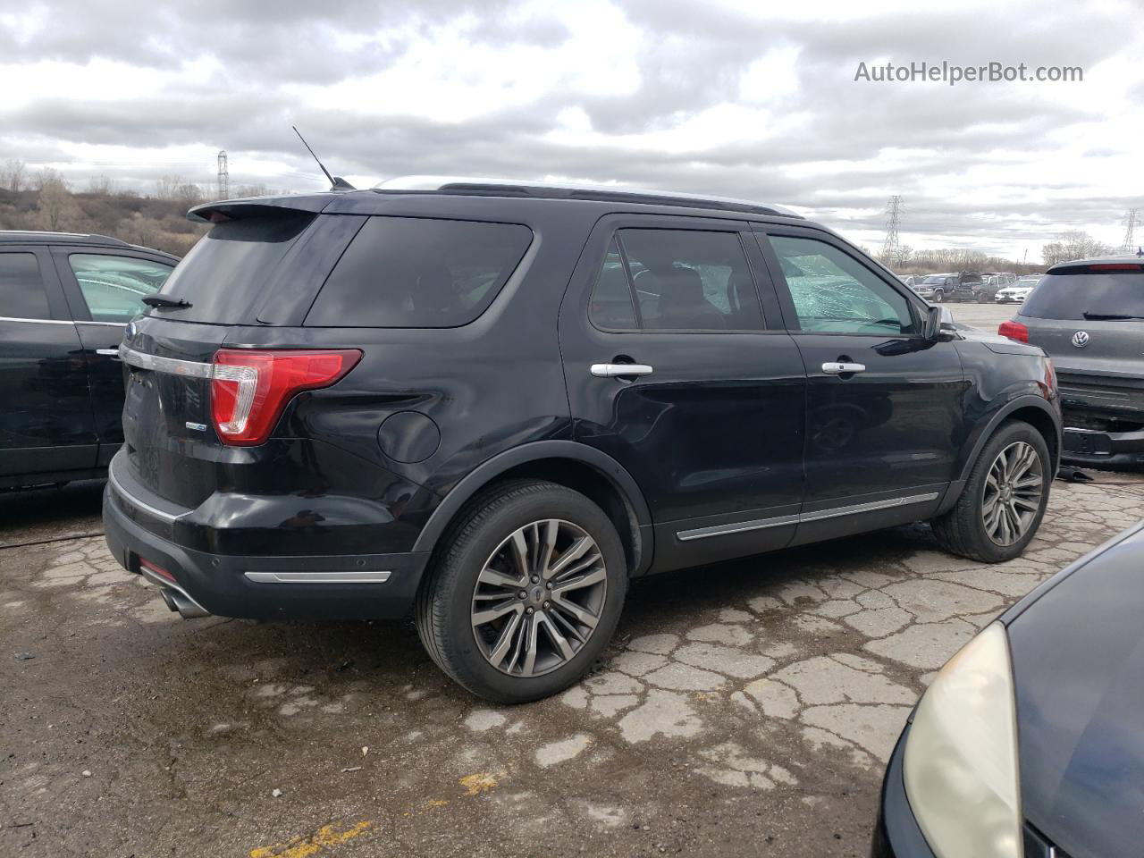 2018 Ford Explorer Platinum Черный vin: 1FM5K8HT2JGB62844