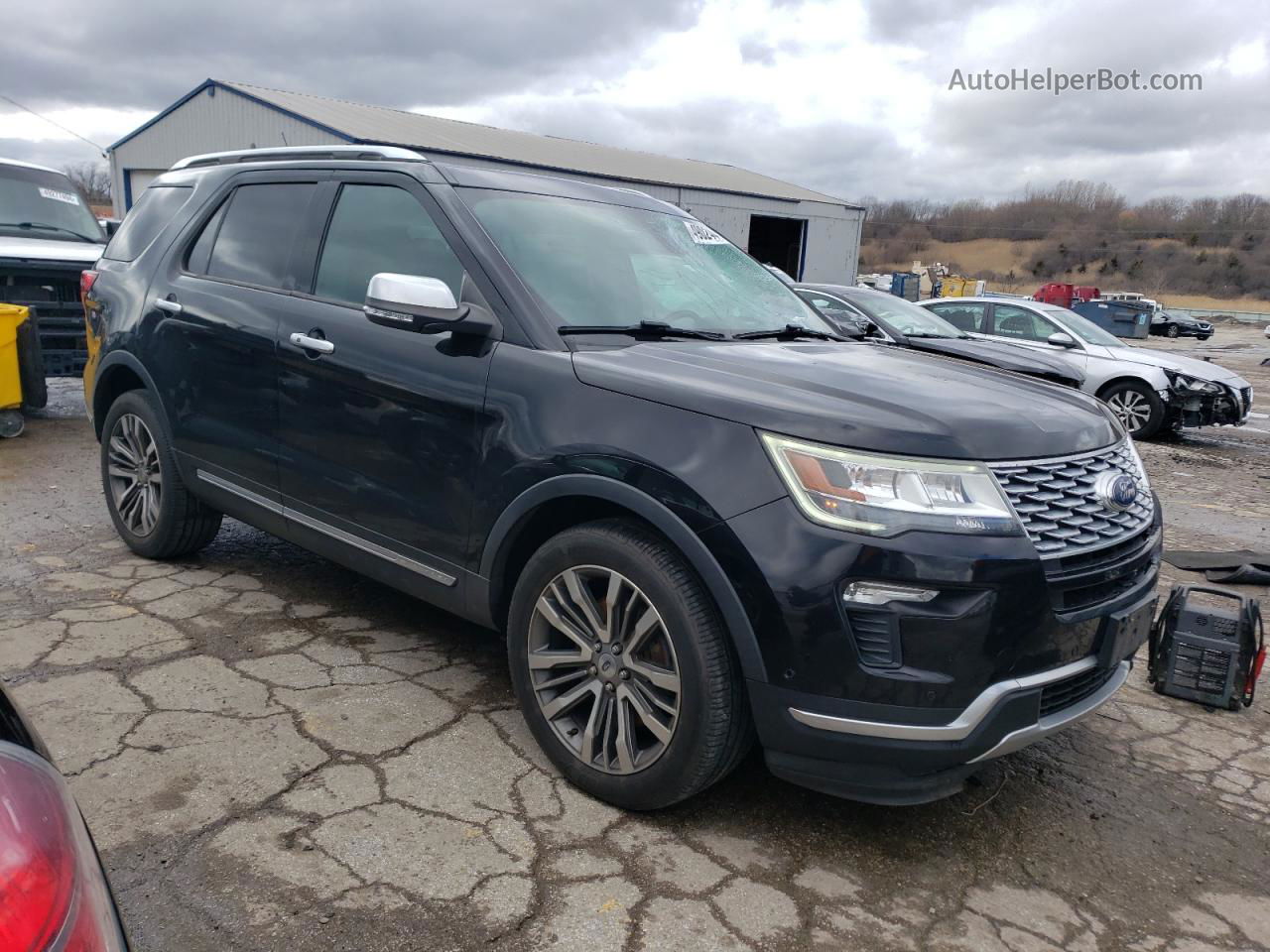 2018 Ford Explorer Platinum Черный vin: 1FM5K8HT2JGB62844