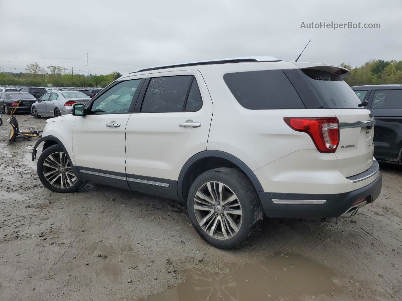 2018 Ford Explorer Platinum White vin: 1FM5K8HT2JGB82592