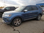 2018 Ford Explorer Platinum Blue vin: 1FM5K8HT3JGA91458