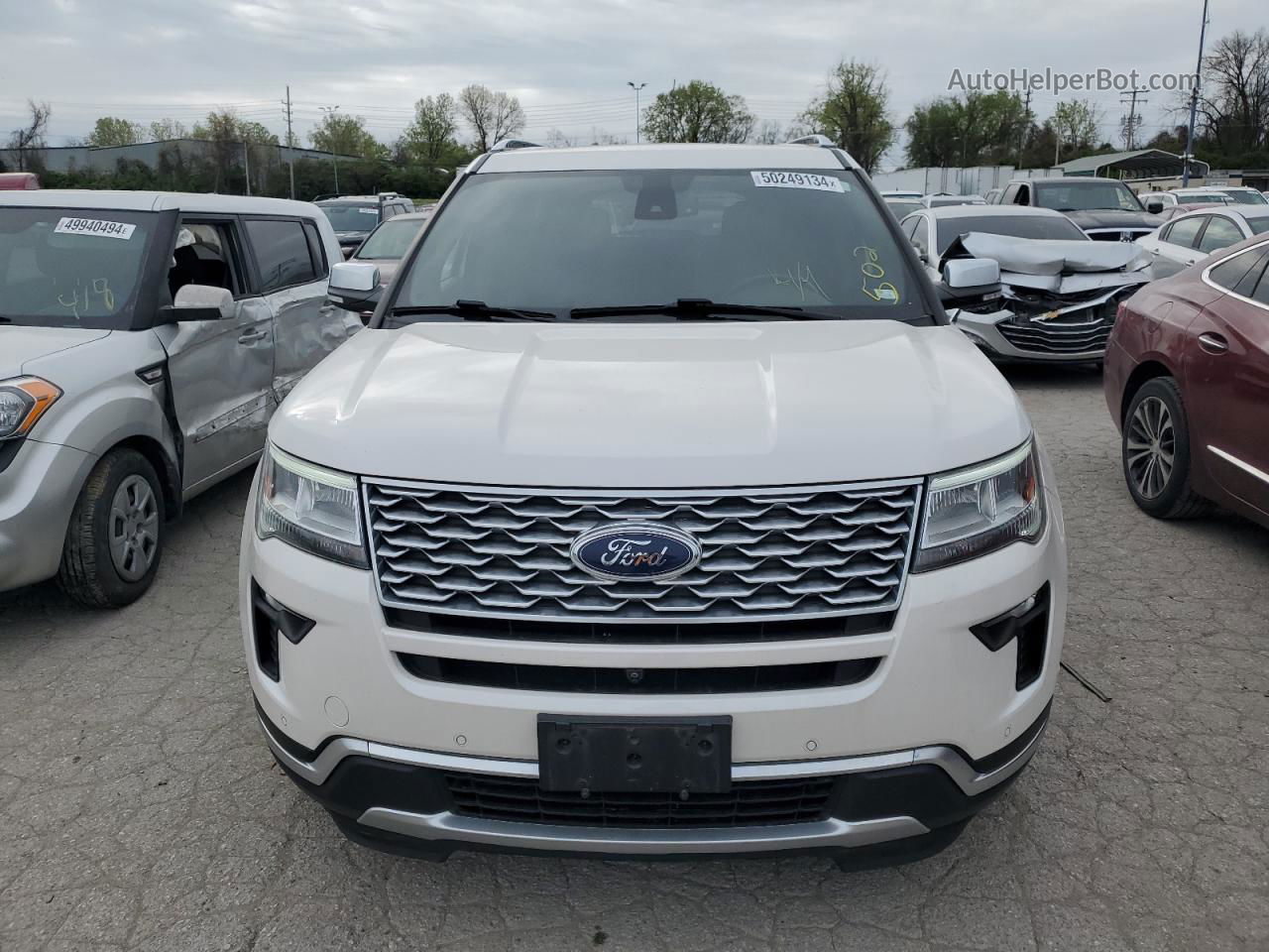 2018 Ford Explorer Platinum White vin: 1FM5K8HT3JGB99868