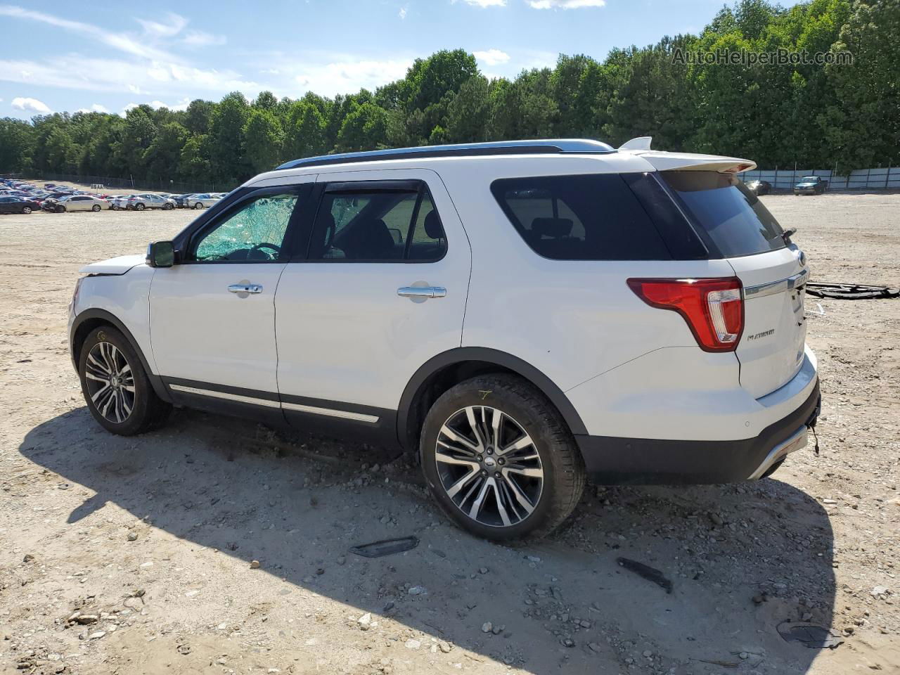 2017 Ford Explorer Platinum White vin: 1FM5K8HT4HGD10678