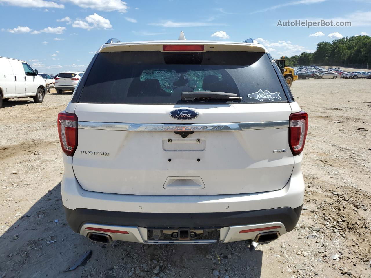 2017 Ford Explorer Platinum White vin: 1FM5K8HT4HGD10678