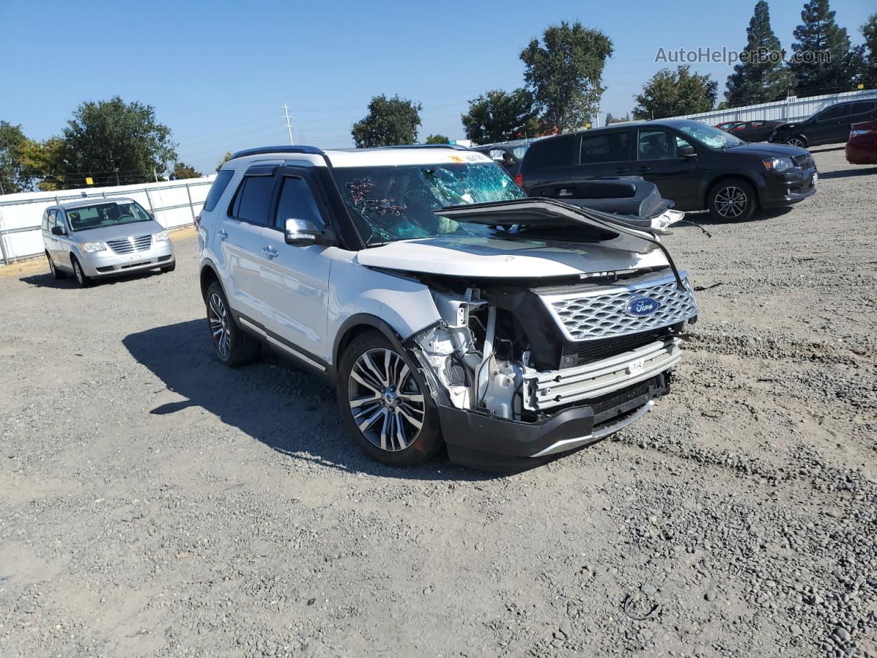 2016 Ford Explorer Platinum White vin: 1FM5K8HT5GGD29786