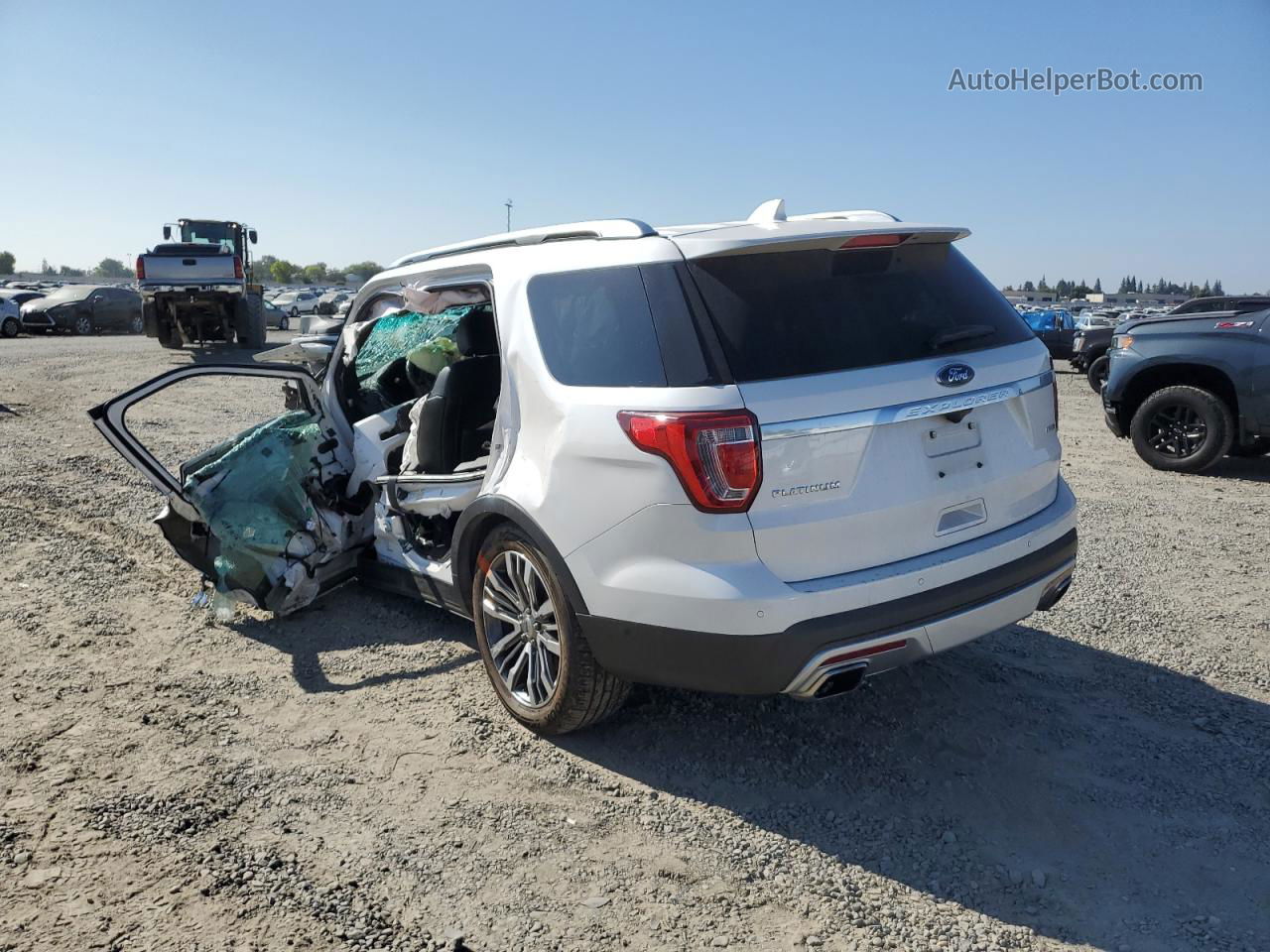 2016 Ford Explorer Platinum White vin: 1FM5K8HT5GGD29786