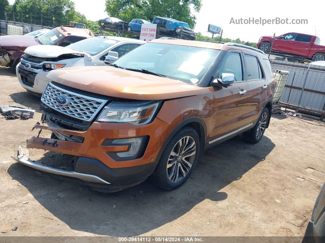 2017 Ford Explorer Platinum Orange vin: 1FM5K8HT5HGA15430