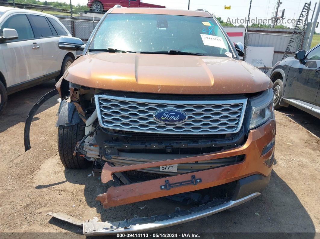 2017 Ford Explorer Platinum Orange vin: 1FM5K8HT5HGA15430