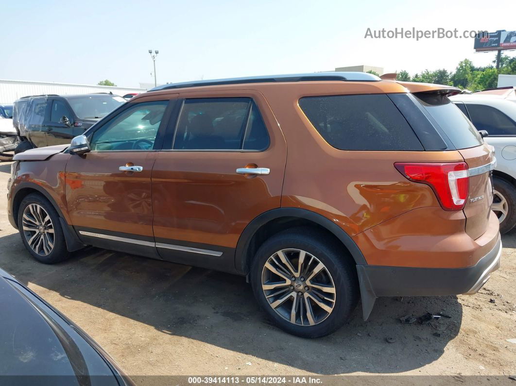 2017 Ford Explorer Platinum Orange vin: 1FM5K8HT5HGA15430