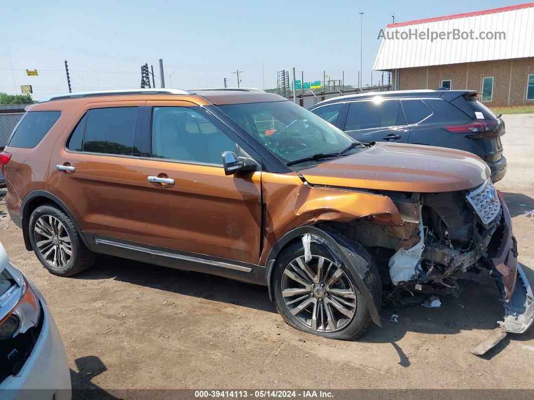 2017 Ford Explorer Platinum Orange vin: 1FM5K8HT5HGA15430