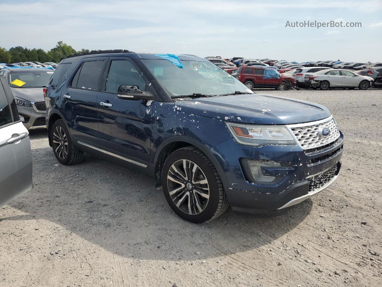 2017 Ford Explorer Platinum Blue vin: 1FM5K8HT5HGA78446