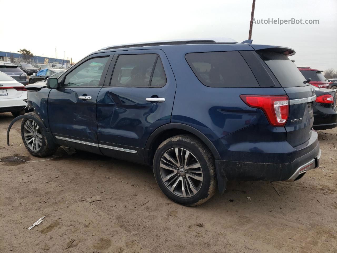 2017 Ford Explorer Platinum Blue vin: 1FM5K8HT6HGB14421