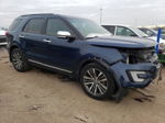 2017 Ford Explorer Platinum Синий vin: 1FM5K8HT6HGB14421