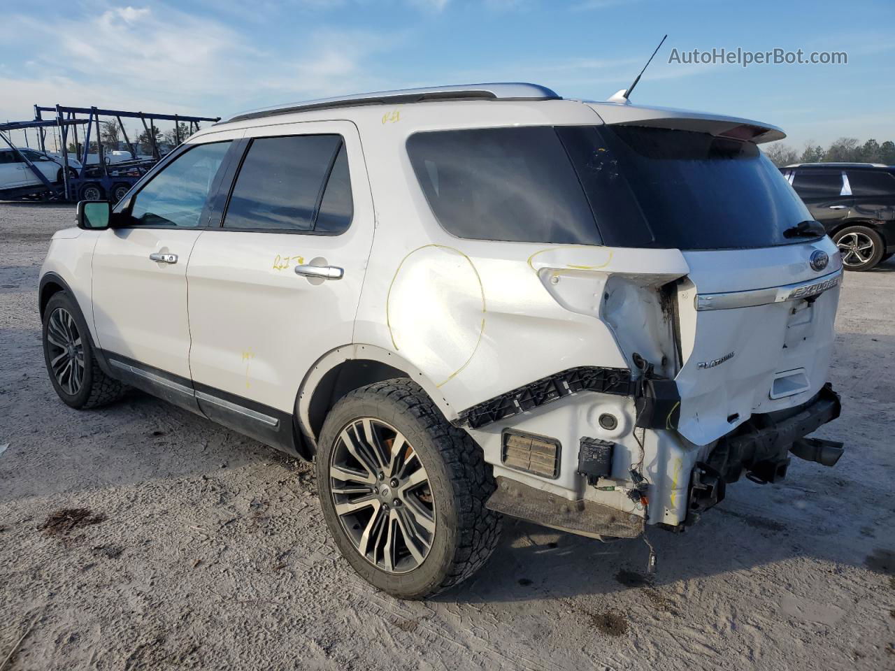 2018 Ford Explorer Platinum Белый vin: 1FM5K8HT7JGA50346