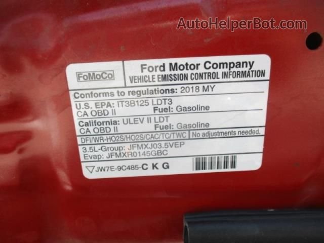 2018 Ford Explorer Platinum Red vin: 1FM5K8HT7JGC60977