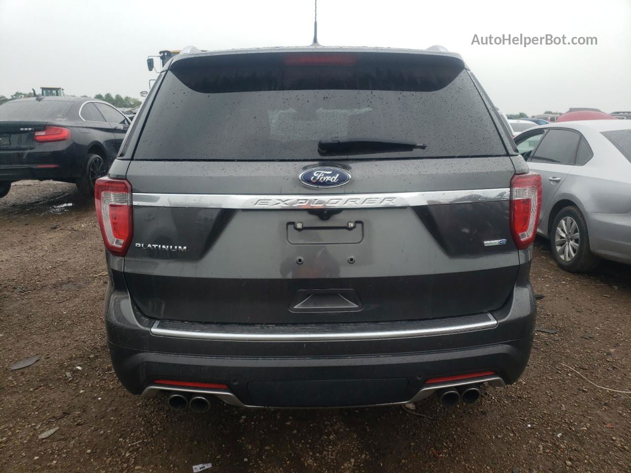 2018 Ford Explorer Platinum Gray vin: 1FM5K8HT7JGC82459