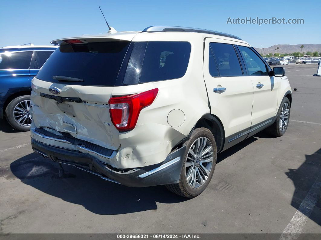 2018 Ford Explorer Platinum Beige vin: 1FM5K8HT8JGB18542