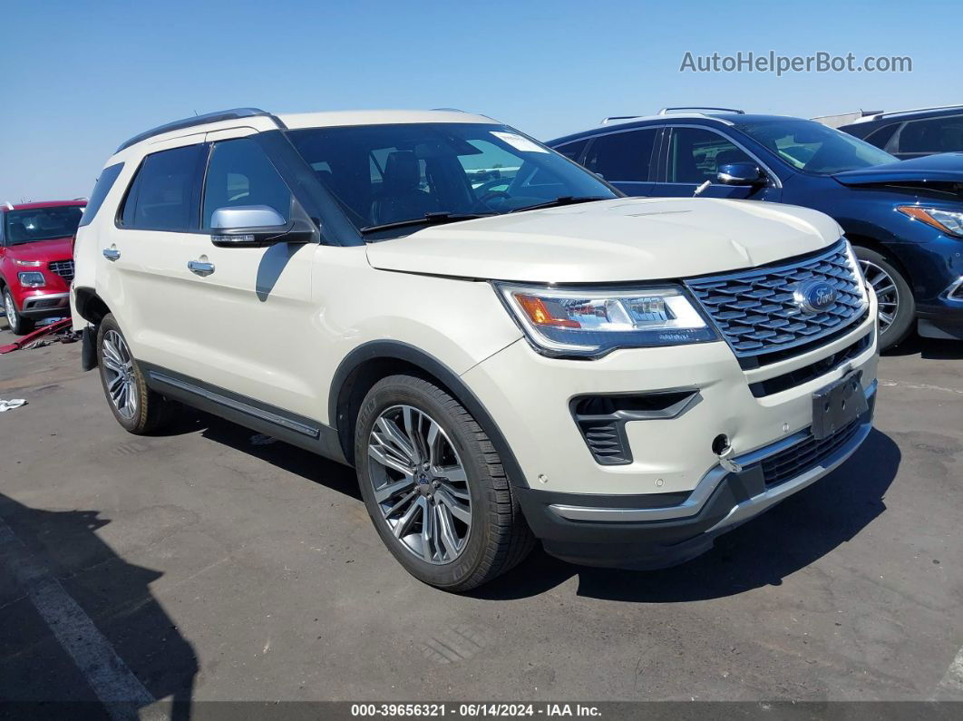 2018 Ford Explorer Platinum Beige vin: 1FM5K8HT8JGB18542