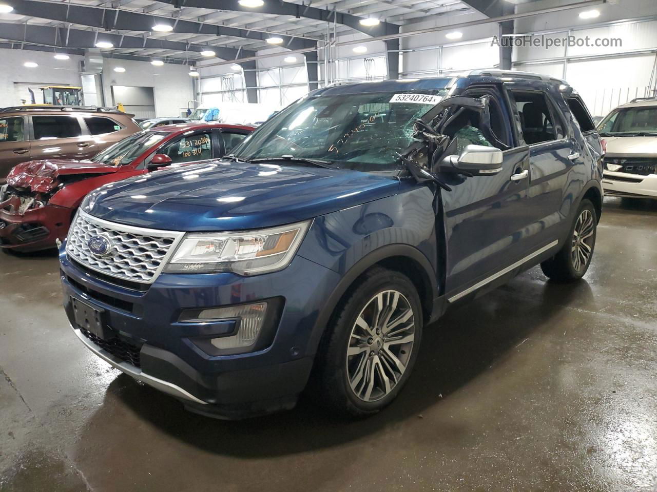 2017 Ford Explorer Platinum Blue vin: 1FM5K8HT9HGC55094