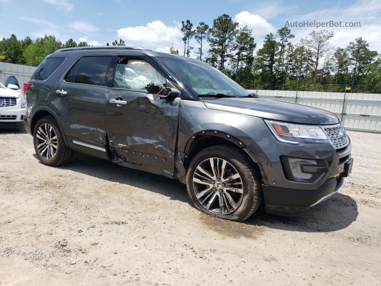 2017 Ford Explorer Platinum Gray vin: 1FM5K8HTXHGC51166