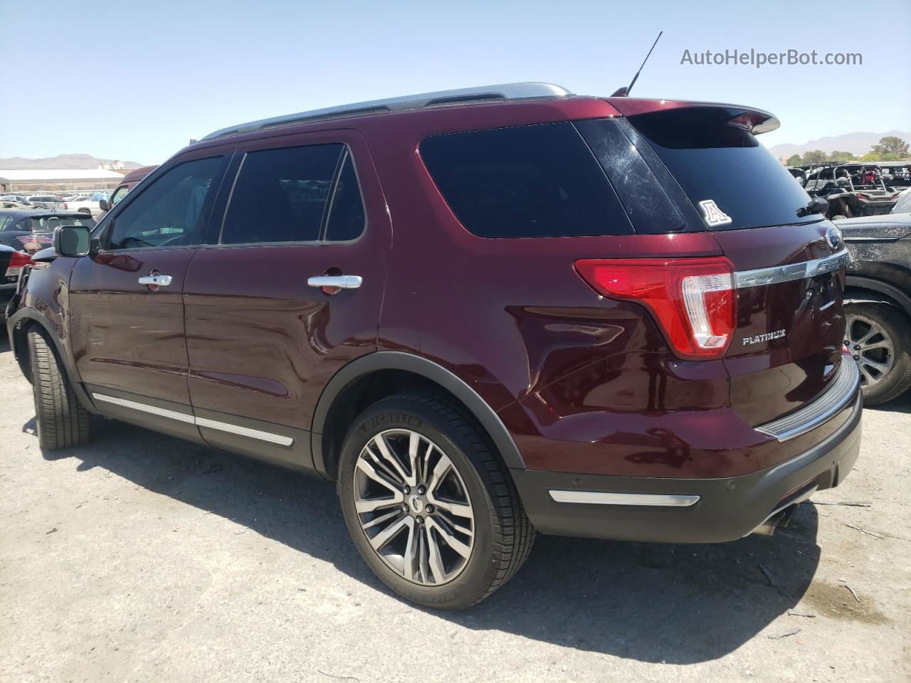 2018 Ford Explorer Platinum Maroon vin: 1FM5K8HTXJGA68792